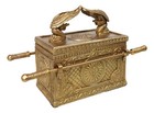 Golden Judaic Ark Of Covenant Model With Contents Decorative Box Sculpture