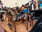 Vintage Johnny West Marx Horse With Saddle bridle   Fully Jointed 