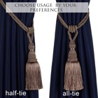 2 Pack Curtain Tiebacks Tassel Drapery Tie-backs Rope Handmade Holdbacks Home   