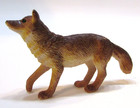 Old 1990 s Small 3 5  Long Red Wolf Vintage Hard Plastic Educational Toy Model