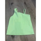 Athleta Girl Neon Lime Green Asymmetrical Double Strap Tank Top Size M 8-10