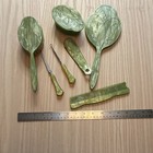 Vintage Shelburne Amerith Green Pearlized Vanity Set Mirror Brush Comb 7 Pc