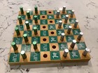 Vintage 1970s 7up Advertising Checkerboard Game With Metal Pin Checker Pieces