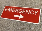 Emergency  Rampart General Hospital    arrow    Replica Aluminum Vinyl Sign