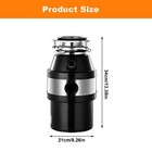 3 4 Hp Garbage Disposal Stainless Steel Food Waste Disposer Continuous Feed 