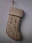 Wondershop Target Christmas Stocking Tan Cable Knit Sweater Like Farmhouse Boho