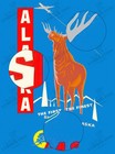Alaska Airlines Vintage 1954 Travel Poster Wall Art Print Airplane Moose