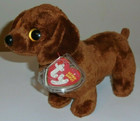 Ty Beanie Baby - Frank The Dachshund Dog  big Eyes  7 Inch  New Mwmts Plush Toy