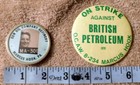 Vintage Name Badge Sun Oil Co Id Pin Marcus Hook Refinery Bp On Strike Button