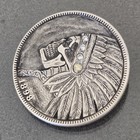 1898 Morgan Dollar Carved Into Skulled Chief Hobo Nickel Style Coin