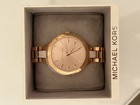 Michael Kors Rose Gold-tone Quartz Analog Bracelet Watch W  Box  Gem Markers
