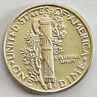 1941 Brilliant Uncirculated Silver Mercury Dime Free Shipping