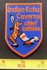 Vintage Indian Echo Caverns Chief Kumsee Sew On Travel Souvenir Patch 