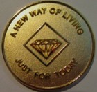 Narcotics Anonymous Na Gold 30  Year Medallion Chip Coin Token Sober
