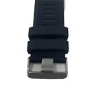 Watch Band 26mm Black Rubber Replacement Regular Size Wide Clasp Silicone New