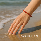 Natural Carnelian Beaded Bracelet Red Agate Crystal Healing Protection Bracelet