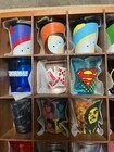 Lot Of 36 Shot Glasses With Hanging Display Case Southpark  Celtics  Superman