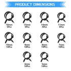 Jtarea Spring Band Hose Clamps Assortment Kit 80pcs 10 Sizes