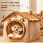 Indoor Warm Dog House Soft Pet Bed Tent House Dog Kennel Cat Bed Removable And W