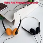 Retro Over Ear Wired Headphones 3 5mm Vintage Stereo Headset Black