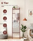 6-tier Blanket Ladder Wooden  Blanket Quilt Towel Holder Rack Ladder Brown