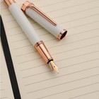 Ellington Pens Alpine Rose Fountain Pen In Rose Gold White Pocket Size New 12cm
