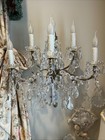 Beautiful Rare Antique Vintage Pr  2  Of Impressive French Crystal Wall Sconces 