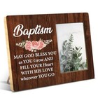  Baptism Wood Picture Frame Keepsake Gifts For Girl  Christening Religisous 