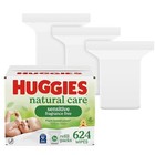 Baby Wipes Unscented 624 Count Sensitive Skin Hypoallergenic Plant Based Refill