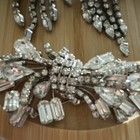 Estate Vintage Silver Tone Clear Rhinestone Earrings   Crystal Brooch Pin Lot