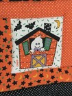 New Vtg B d Patchwork Halloween Potholders Spooky Ghost Haunted House  2 Pack