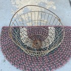 Vintage Original Primitive Metal Wire Egg potato Basket With Handle Heavy Duty