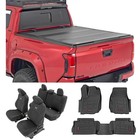 Rough Country Hard Tri-fold Bed   Seat Covers   Floor Mats For Tacoma W  60  Bed