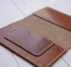 Fit For 8x10 X2 5 Inch Bible Book Jacket Cover Slipcase Bag Cow Leather Brown