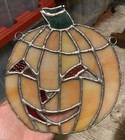 Stained Glass Pumpkin Suncatcher  Halloween Decor  Stained Glass