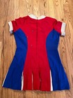 True Vintage 1950s Cheerleader Dress Pleated Skirt Uniform Pennant Fashions Read