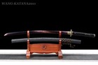 Red   Blue Dragon Japanese Samurai Sharp Katana Sword Damascus Folded 1095 Steel
