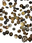Vintage Metal Button Lot Brass Copper Metal 100 Buttons Lot