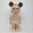 Wwii Era Molded Rubber Mickey Mouse Doll Sun Rubber Company Made In Usa 1940s