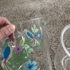 Vintage 1980   s Acrylic Ice Bucket W  Insert Lid And Tongs    Flowers   Parrot