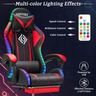 Chair With Led Rgb Lights And Footrest Ergonomic Computer Gaming Chair With High