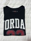 Air Jordan Brand 23 Black Chicago Bulls Jersey T-shirt Youth M 10-12 Yr