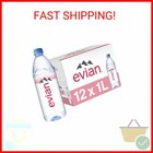Evian Natural Spring Water  1 L Bottle  12 Pack