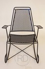 Vintage John Salterini Outdoor Wrought Iron Rocking Chair 50 s Rare Youth Size