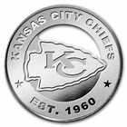 Nfl Kansas City Chiefs 1 Oz Silver Round  w box 