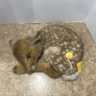 Vintage Steiff Lorli Spotted Fawn Bedded Down Deer Ear Tag 1831 38 Curled Up Euc