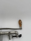 Vintage Universal No  2 Meat Grinder Hand Crank Cast Iron With Wooden Handle