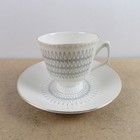 8 Porsgrund Norway Prg41 Cups   Saucers Mcm Diamonds   Stars Vgc