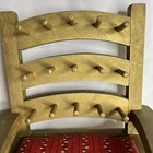 Vintage Wooden Sewing Caddy 15 Spool Drawer Pin Cushion