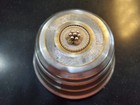 Powder Puff Music Box Vintage Round Metal Vanity Works  